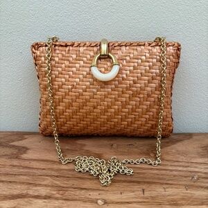 Walborg Purse Clutch Convertible Shoulder Bag Wicker Vintage Rare Retro 1960s